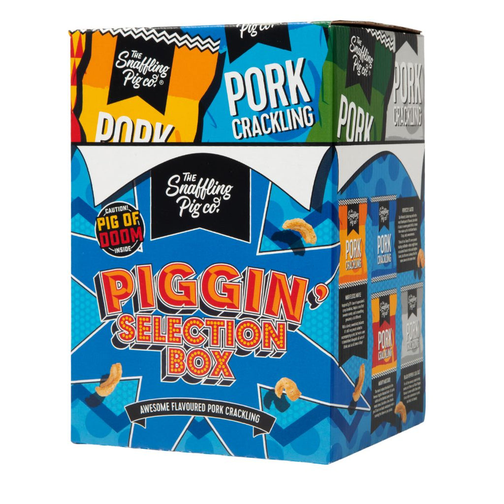 Piggin' Selection Box: Flavoured Pork Crackling Gift Box