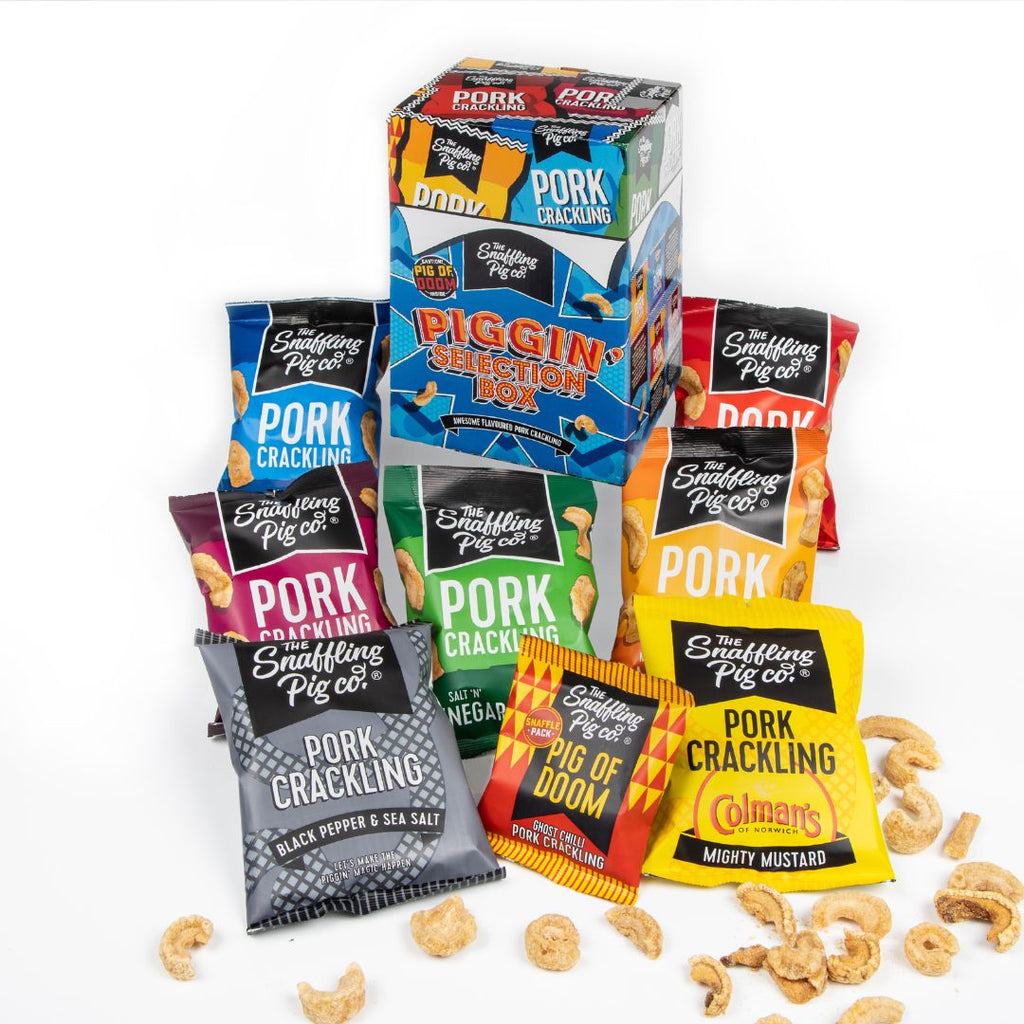 Piggin' Selection Box: Flavoured Pork Crackling Gift Box