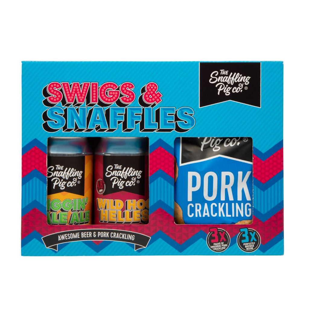 Swigs & Snaffles: Pork Crackling and Beer Gift Box
