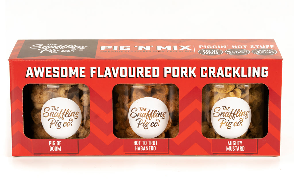 Pig 'N' Mix: Small Piggin' Hot Stuff Pork Crackling Gift Set