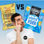 Snaffling Pig’s NEW Popped Pork vs. The Curators Pork Puffs: Which is the healthier protein snack?