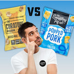 Snaffling Pig’s NEW Popped Pork vs. The Curators Pork Puffs: Which is the healthier protein snack?