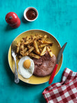 Ham, Egg & Pork Crackling Chips