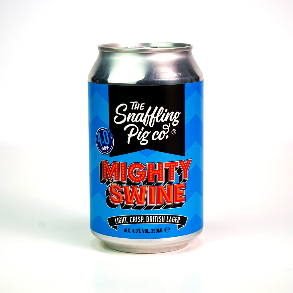 Mighty Swine Lager Beer x 12 Case & Snaffling Pig