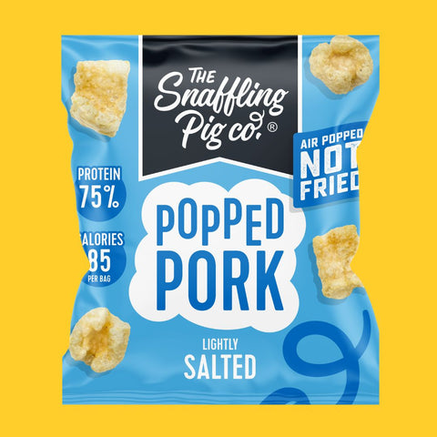 Popped Pork - Lightly Salted | Air Popped Not Fried | Protein Snacks