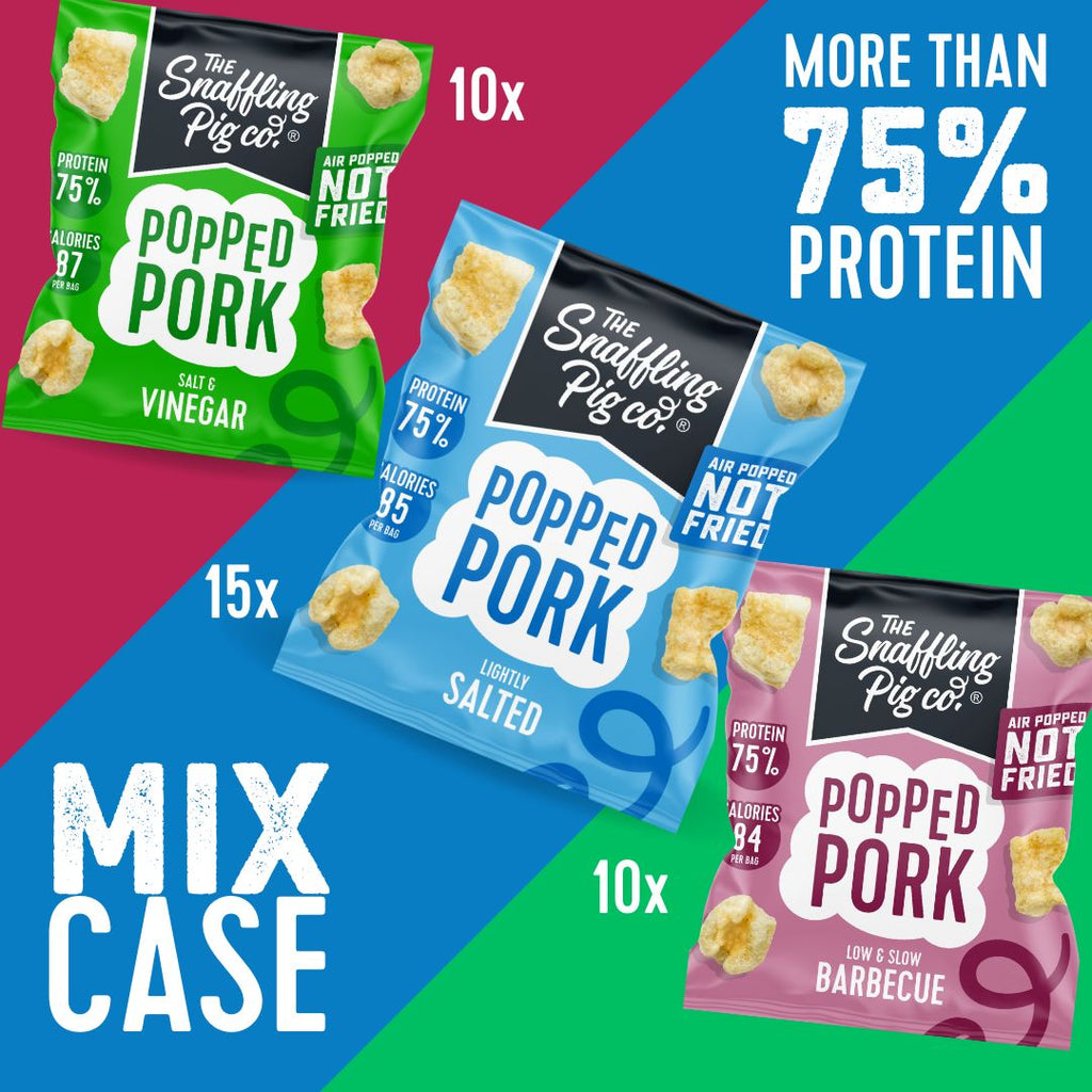 Popped Pork - Mixed Case | Monthly Subscription | Protein Snacks