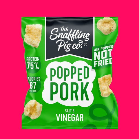 Popped Pork - Salt & Vinegar | Air Popped Not Fried | Protein Snacks