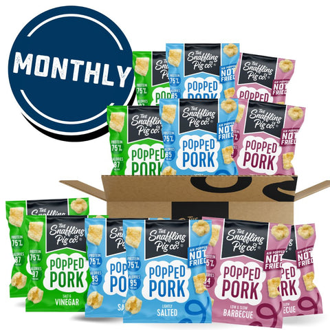 Popped Pork - Mixed Case | Monthly Subscription | Protein Snacks