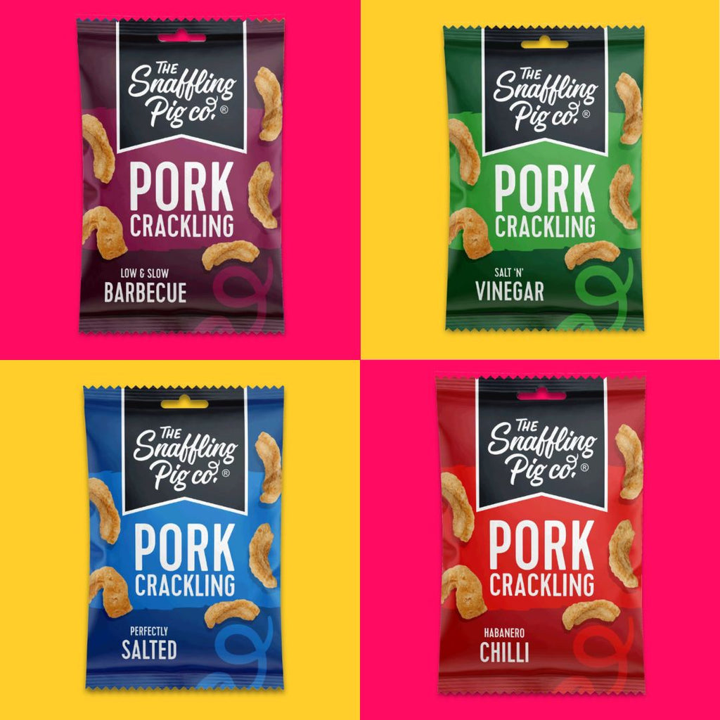 Mixed Flavours Pork Crackling Foils x 48 (4 x Case of 12)