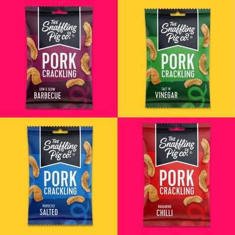 Mixed Flavours Pork Crackling Foils x 48 (4 x Case of 12)