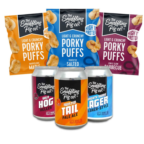 Game Night Porky Puffs and Beer Bundle